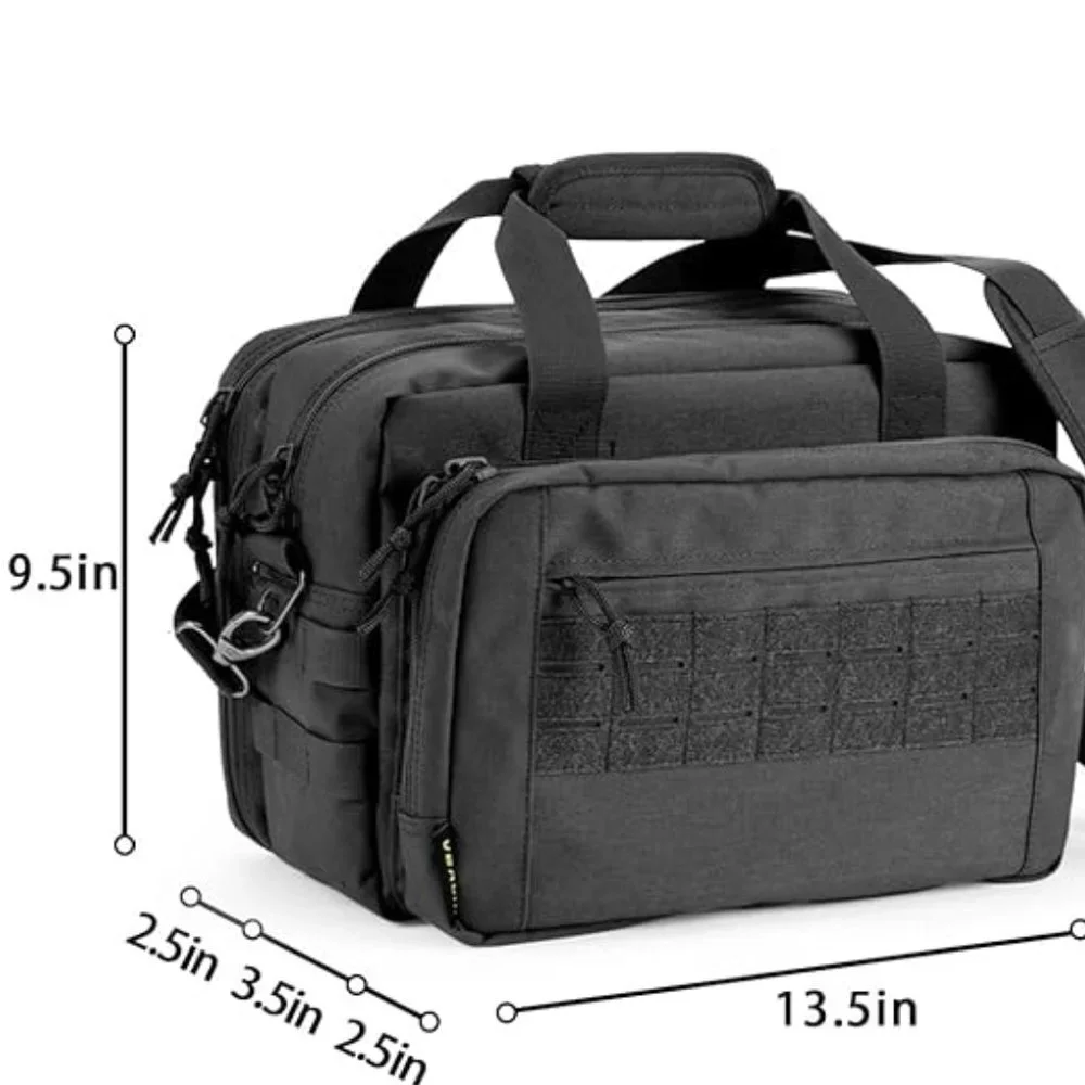 Gun Bag Range Bag Pistol Case Gun Case Magazine Lockable Double Layer Explosion - Picture 3 of 6
